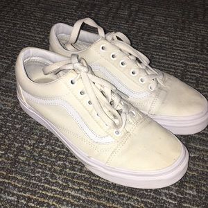 White Low Top Vans